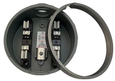 Single Phase 100A Round Meter Base Meter Socket 4 Jaw Max Copper Inner Parts With 3/4inch Double Hub Stainless Ring