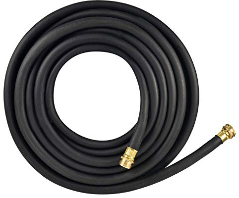 Flexon 5/8 x 50' Heavy Duty Premium Rubber Hot Water Hose, Black