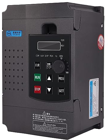 Yofuly Variateur de Fréquence 2.2KW Convertisseur de Fréquence 3 HP Inverseur VFD Entrée 1 Phases Sortie 3 Phases, Régulateur pour Moteur Machine Contrôle de Vitesse