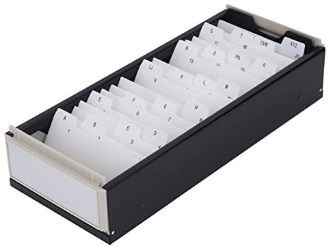 Visitenkartenhalter, Namenskarten-Organizer Indexkartenhalter für 800 Visitenkarten mit Indexlaschen für Visitenkarten(Schwarz)