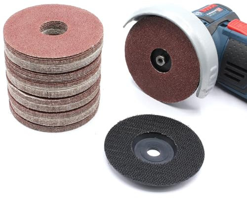 Set Klettschleifscheibe 81-Teilig Schleifscheibe Klettscheibe Schleifpapier inkl. Teller Klett 76 mm für Bosch GWS 76 10,8-12V Akku Winkelschleifer
