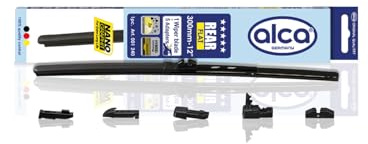 alca® Heckwischerblatt REAR FLAT 14 Zoll / 350 mm mit Adapter | Aerodynamischer Flachbalken-Heckwischer mit Hybridtechnologie & Edelstahlfeder, Langlebiger Gummizug mit Nanobeschichtung