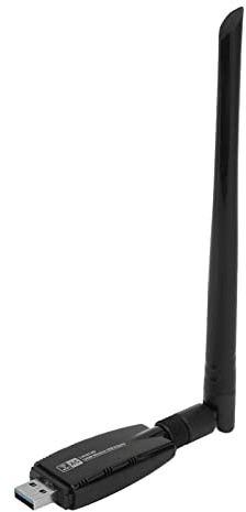 Yunseity Adaptador USB WiFi, Adaptador de Red Inalámbrica de 1200 Mbps, USB 3.0 WiFi Dongle con Doble Banda 2,42 GHz/300 Mbps 5,8 GHz/866 Mbps Antena de Alta Ganancia para Android, Linux,