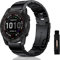 SumRioo QuickFit 22mm Armband für Garmin Fenix 7/6/5/Fenix 7 Pro Solar/7 Pro/7 Solar/6 Pro Solar/6 Pro/6 Solar/5 Plus, Titanlegierung Metall Uhrenarmband für Garmin Epix/Epix (Gen 2) 47mm, Schwarz
