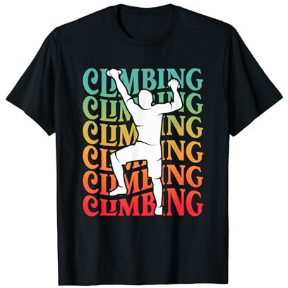 Bouldern Freiklettern Kinder Mädchen Jungen Berge Klettern T-Shirt