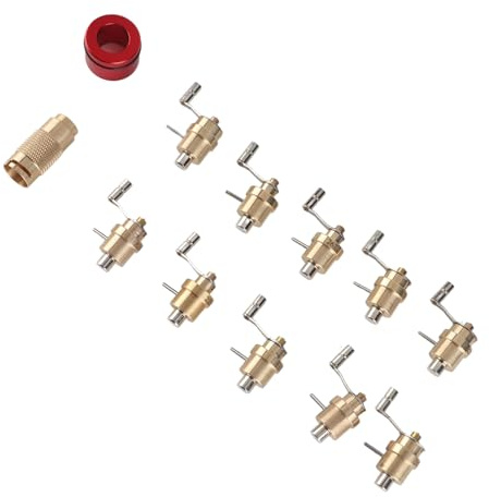 Jopwkuin Kit de Bobinadora de Acero de Aleación, Práctica Herramienta de Reparación de Relojes de Pulsera para Aficionados/joyeros, 10 Manivelas Incluidas