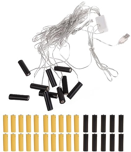 Ranuw Universal Alles in 1 USB Battery Eliminator Ersetzen Sie 3V Und 4.5V AA Batterie Für Festival LED Licht Toy Walkie Talkie Und Mehr (10, AA)