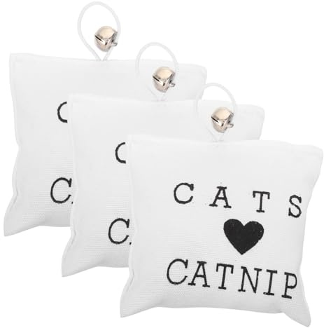 Beavorty 6pièces Jouets Herbe à Chat Brodé Assortiment De Jouets pour Chaton à Mâcher pour Nettoyage des Dents Couleurs Aléatoires