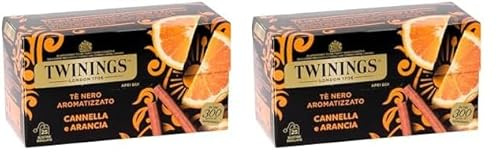 Twinings Of London Té Orange & Cinnamon - 25 Bolsitas (Paquete de 2)