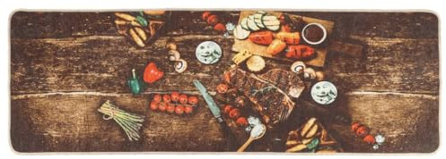 vidaXL Küchenteppich Mehrfarbig 60x180 cm Waschbar