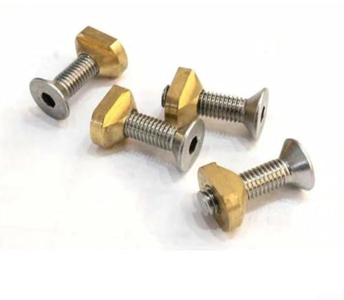 Tornillo en T de acero inoxidable, tornillo para instalar la arandela de tuerca en T para guardabarros de tabla de surf, tornillos de placa de presión en forma de T, con tamaños diferentes (M6X4 y