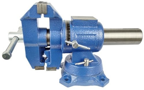 Morsa professionale per macchina, 125 mm, con rotazione a 360°, ideale per segare, limare, scalpello