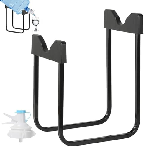 3-5 Gallon Water Jug Stand Dispenser | Non-Slip Drinking Water Cooler Rack with Reusable Spout | Water Dispenser Stand | Compatible with 55mm Diameter Non-Threaded Water Bottle Mouth