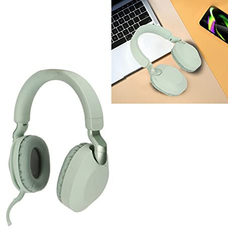 EIMSOAH Casque de Jeu, Interface Pliable de Type C, 5.1, Casque Stéréo Filaire Double Mode avec Microphone, Casque de Jeu, pour PC, Ordinateur Portable (Vert)