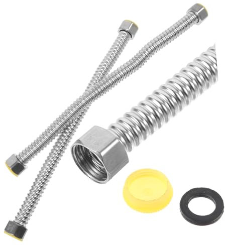 IWOWHERO 2stücke Spezialisierter Warmwasserschlauch Für Warmwasserbereiter Metallwellschlauch Edelstahlwellschlauch Zulaufschlauch Für Haushalt Flexibel Und Vibrationsdämpfend