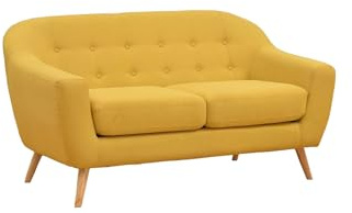 Mueblix | Sofa Marte 2 Plazas | Sofas de Salón Modernos | Asiento, Respaldo y Apoyabrazos de Espuma de Poliuretano | Sofa de Diseño