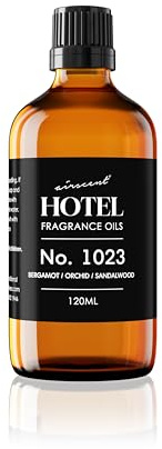 AirScent Hotel Diffuser Oil No. 1023 Inspired by The Baccarat Hotel Scent - Love Affair Fragrance Oil for Ultrasonic and Waterless Diffusers and Crafting - 120 mL, 4 fl oz Glass Bottle with Dropper