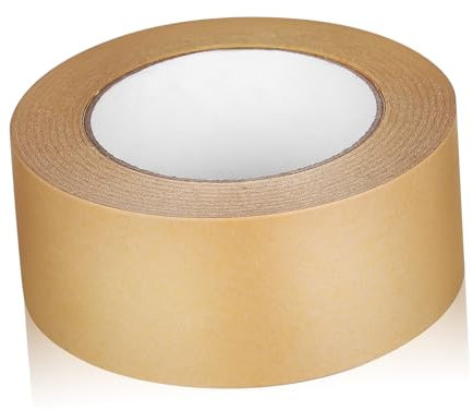 Hoement Papier-packband Braunes Versandband Für Kartons Verstärktes Packband Mit Sicherem Klebstoff Beschreibbares Papierband Zum Verpacken Und Abdecken