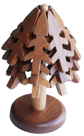 Sharplace Ensemble de Dessous de Plat en Bois, sous-Verres d'arbre, Tapis de Tasse à thé, antidérapant, Support de Pot Anti-brûlure, Dessous de Plat, Tapis de