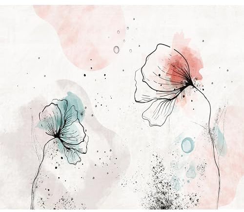 murando - Carta da Parati Lavabile per Muro Floreale Delicate 450x315 cm Fotomurale per Cucina - Murales per Camera da Letto - Poster Giganti - Carta per Pareti Impermeabile Moderni Casa b-A-10308-a-a