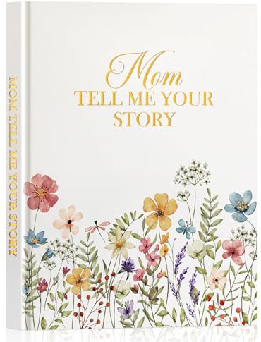 Lanpn Mom Life Story bokdagbok med 270+ instruktioner, inbunden modehistoria, guidad dagbok, mamma minne arvegods minnesbok att fylla i, mors dag födelsedag julklapp till mamma