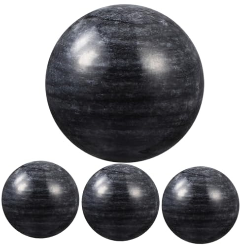 LRXIYODE 4 Stück Tragbare Jade Massagebälle aus Stein für Senioren Handmassagebälle Handrollende Kugeln zur Entspannung und Handfitness im Alltag Zufällige Farbe