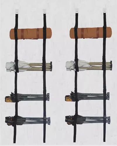 Porta Sedie Pieghevoli Supporto a Doppia Parete per Sedie Pieghevoli, Cinghie per Mensole a Parete per Sedie da Campeggio Resistenti, Supporto Robusto per Organizzare Sedie da Spiaggia in Garage