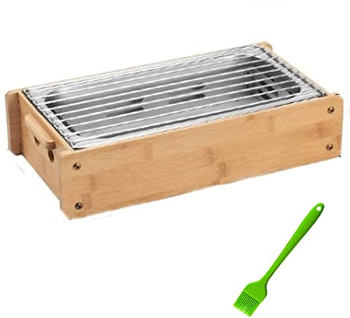 BBQ Grill Outdoor Indoor Barbecue Charcoal Portable Bamboo ox Bbq Grills Commercial Kebab Stove Heating Oven Household Table