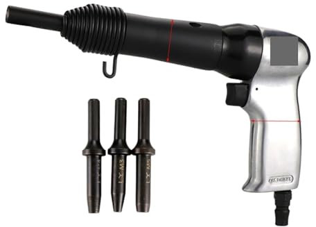 Cloueuse, Pneumatic Rivet Gun Air Hammer Metal Handle Nailing Machine Fixed Semi-Hollow Rivet Heads Professional Tool(250s n 4 solid rods)