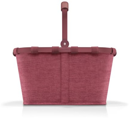 reisenthel carrybag – stabil shoppingkorg med gott om lagringsutrymme och praktisk innerficka – elegant och vattenavvisande design, Twist Maroon, En Storlek, Shoppingkorg