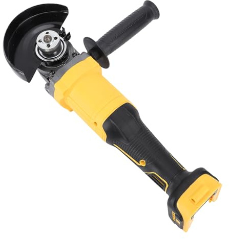 HUSHUI Grinder Eléctrico sin Cepillo de 6600 Rpm, Molinillo de ángulo Inalámbrico de ángulo de 20 V Pulido de Corte de Metal con Manija Auxiliar Ajustable, para Operación de Alta