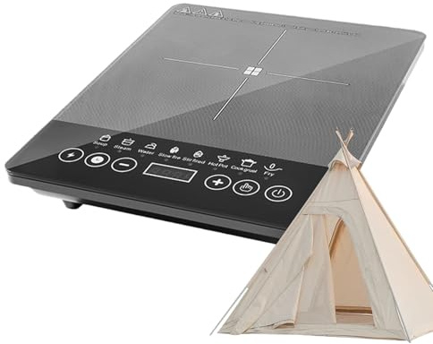 Piano Cottura ad Induzione | 110V-220V Piastra Induzione Portatile | Elettrodomestici da Cucina per Casa Viaggio Outdoor Appartamento Commerciale