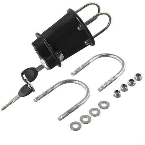 Jonikuper Soporte de montaje para depósito de combustible de motocicleta, cierre de bloqueo para bidones de 3 L y 5 L con llave, diseño antiestático de plástico anticorrosión compatible con