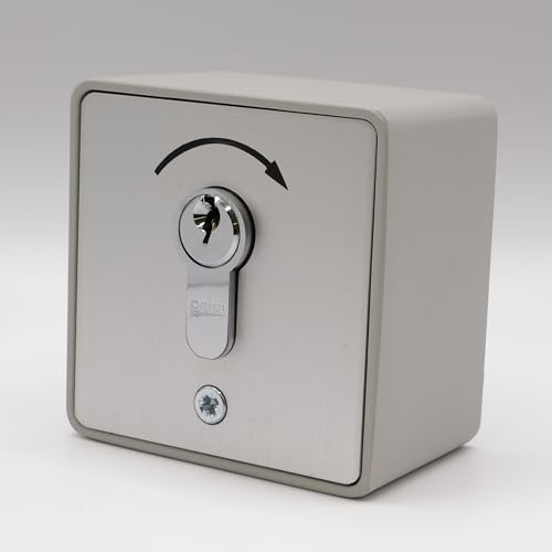 GEBA MS APZ 1-1T Universal-Schlüsselschalter, 1 Impulsfunktion, Ref.-Nr. 107.1101.10-3 Schlüssel, 1 NO-Impuls-Ausgang, europäischer Zylinder + 1 Goodies DOMOBIP