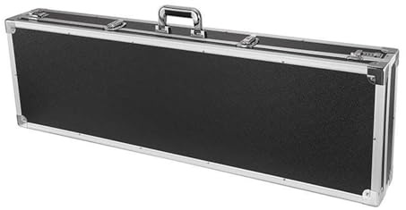 Hard Rifle Case Aluminum Alloy Tactical Gun Case with Combination Lock and Tool Lock Metal Corner Guards Gun Box for Rifles, Guns, Shotguns, Ammo, Scopess & Gear(Black,50x30x10cm)