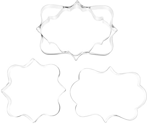 Toyvian 4 Pezzi Stampi per Biscotti in Acciaio Inox, Tagliabiscotti per Matrimoni e Feste, Set Cornici Benedizione per Uso Forno e Cucina, Utensili per Dolci Festivi