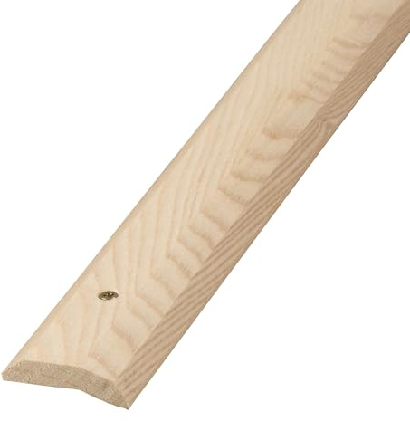 M-D Building Products 85415 M-D Extra Wide Carpet Trim, 2 in W X 36 in L X 5/8 in H, Medium, Brown, Pack of 1 | Covers Uneven Floor Gaps, Prevents Fraying And Seam Curling, Stainable Wood Finish, Cut-To-Length Hand Saw