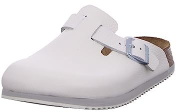 Birkenstock Professional Boston, Sabot Unisex - adulto, Bianco (Weiß (WEISS SUPERLAUFSOHLE)), 41