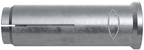 fischer Einschlaganker EA II M6, einfache Schlagmontage, kein Tieferrutschen bei Montage durch ausgeprägten Rand der Ankerhülse, metrisches Innengewinde,100 Stück