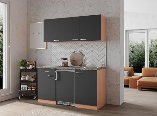 respekta Gerda Angolo Cottura, Legno ingegnerizzato, Grigio, 150 cm