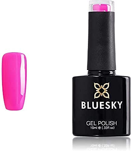 Bluesky Gel Nail Polish, Victorian Rose A102, Bright, Colour, Fuscia, Pink, Long Lasting, Chip Resistant, 10 ml (Requires Curing Under UV LED Lamp)