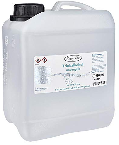 2500ml Primasprit Trinkalkohol 69,9% vol. Alc. in transparentem PE-HD Kanister von Doktor Klaus