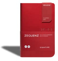 ZEQUENZ Classic 360 Signature Serie, Größe: A6, Farbe: Rot, Papier: blanko, Softcover-Taschen-Notizbuch, weich gebundenes Tagebuch, 8,9 x 14 cm, 85 Blatt/170 Seiten, blanko, dickes Premium-Papier | Weich gebunden, 8,9 x 14 cm, 128 Blatt/256 Seiten, Füllfederhalterfreundliches Papier