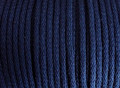5 m Baumwollkordel 5 mm dunkel blau/Marine