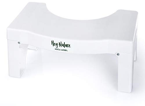 HOCA Mobil Toilettenhocker klappbar gegen Hämorrhoiden, Verstopfung, Reizdarm – Immunsystem stärken mit gesundem Darm – schnellere Darmentleerung, Darmreinigung in der Hocke, natürliches Abführmittel