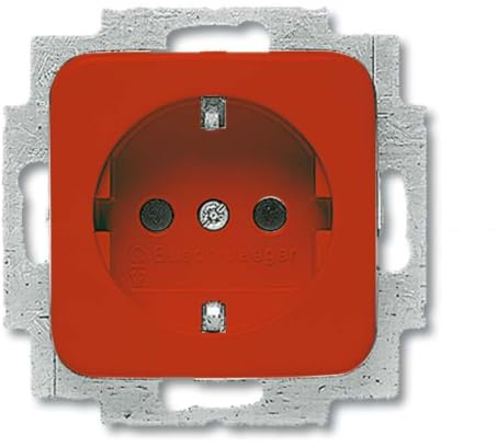 Busch-Jaeger SCHUKO Steckdosen-Einsatz rot 20 EUC-217-101