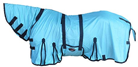 CHALLENGER 73101 Pferde-Netzstoff, für den Sommer, Frühling, Luftstrom-Hals, 182,9 cm