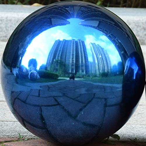 OXSNice 25,4 cm Dekokugel Garten-Kugel, Spiegelkugel, Farbe aus Edelstahl, Hohlkugel poliert, reflektierend, glatt, langlebig, glänzende Dekoration für Garten Terrasse Hof Zuhause