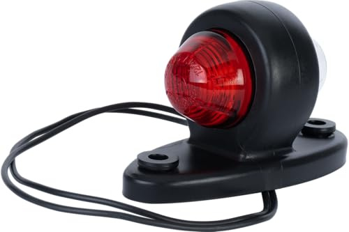 HORPOL Umrissleuchte LD 465 LED weiss rot 12 bis 24 V 86 x 52 x 44 mm Positionslicht vorne und hinten universal fuer Anhaenger LKW Trailer Landmaschinen E9 Zulassung mit 2 Kabeln