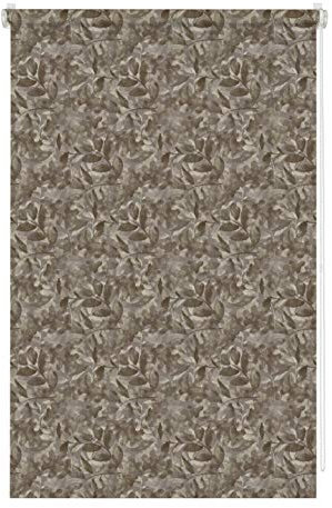 GARDINIA EASYFIX Rollo Dekor zum Klemmen, Blickdicht, Alle Montage-Teile inklusive, Natural Camouflage, Schoko/Sand, 75 x 150 cm (BxH)